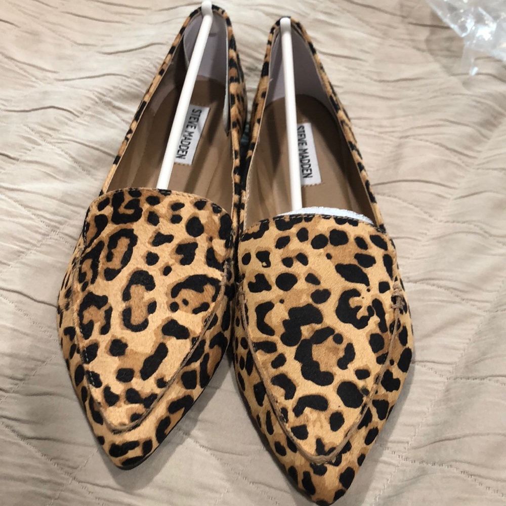 Steve Madden faux hide leopard loafers